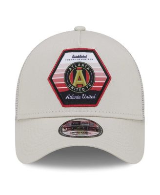 Men's Cream Atlanta United FC Established Patch 9FORTY A-Frame Trucker Adjustable Hat