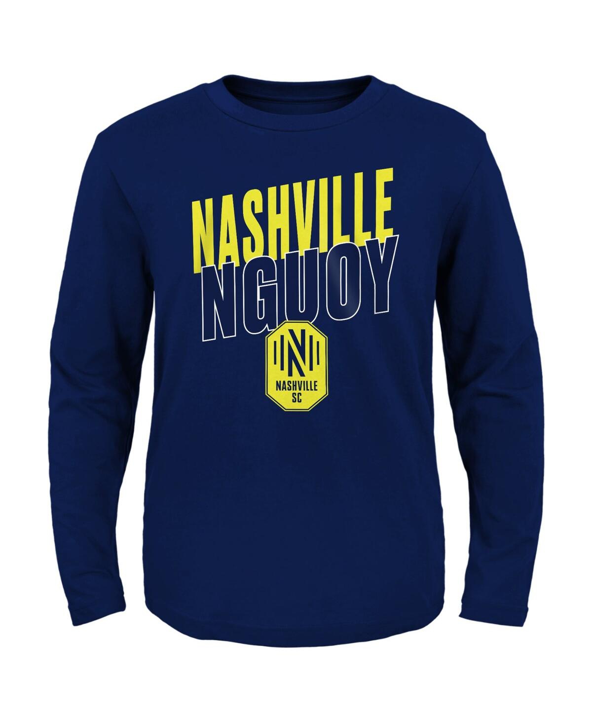 Shop Outerstuff Big Boys Navy Nashville Sc Showtime Long Sleeve T-shirt