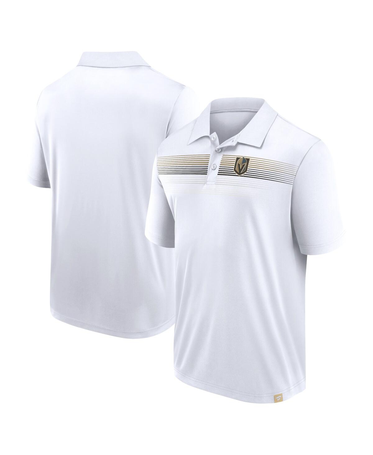 Shop Fanatics Men's  White Vegas Golden Knights Victory For Us Interlock Polo Shirt