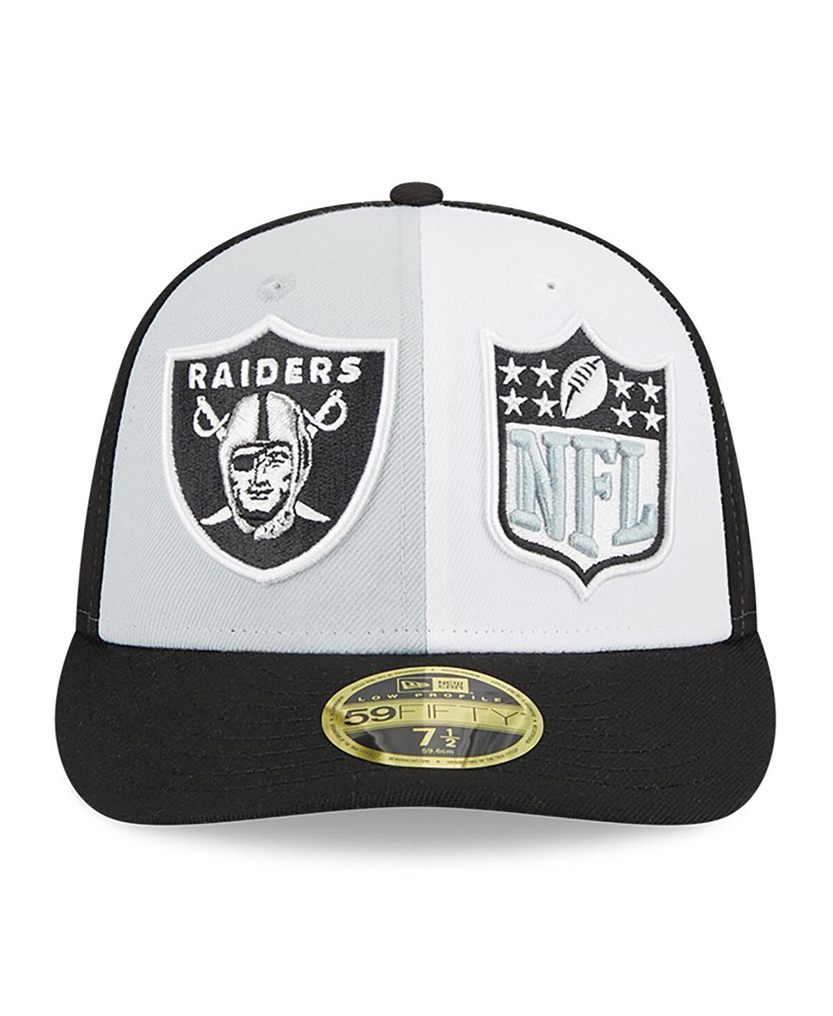Shop New Era Men's  Gray, Black Las Vegas Raiders 2023 Sideline Low Profile 59fifty Fitted Hat In Gray,black