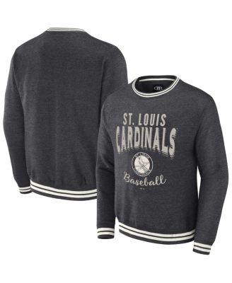 Men's Darius Rucker Collection By Heather Charcoal Distressed St. Louis Cardinals Vintage-Like Pullover Sweatshirt
