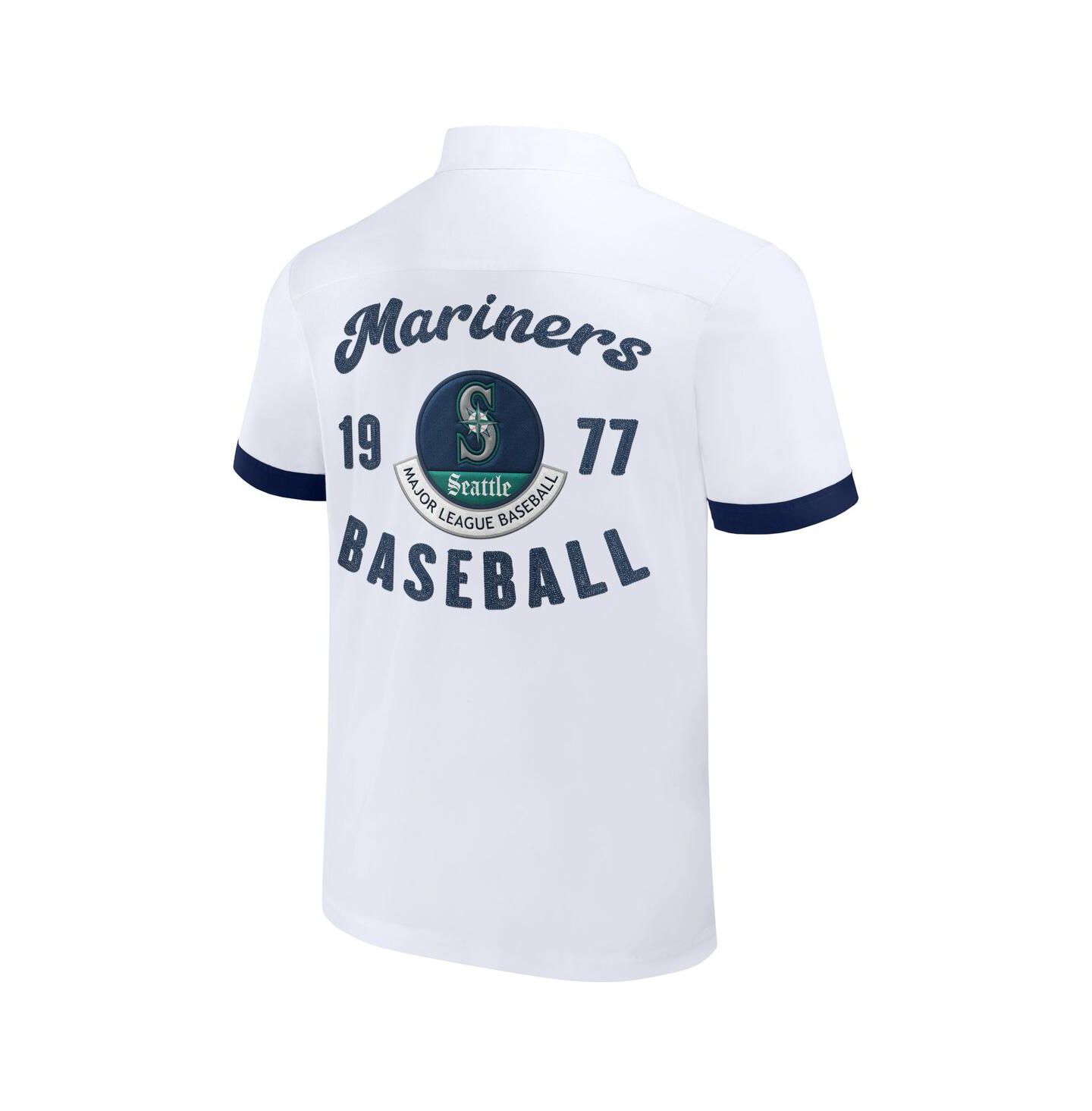 Мужская рубашка Fanatics Darius Rucker Collection By White Seattle Mariners Bowling Button-Up — фото 2