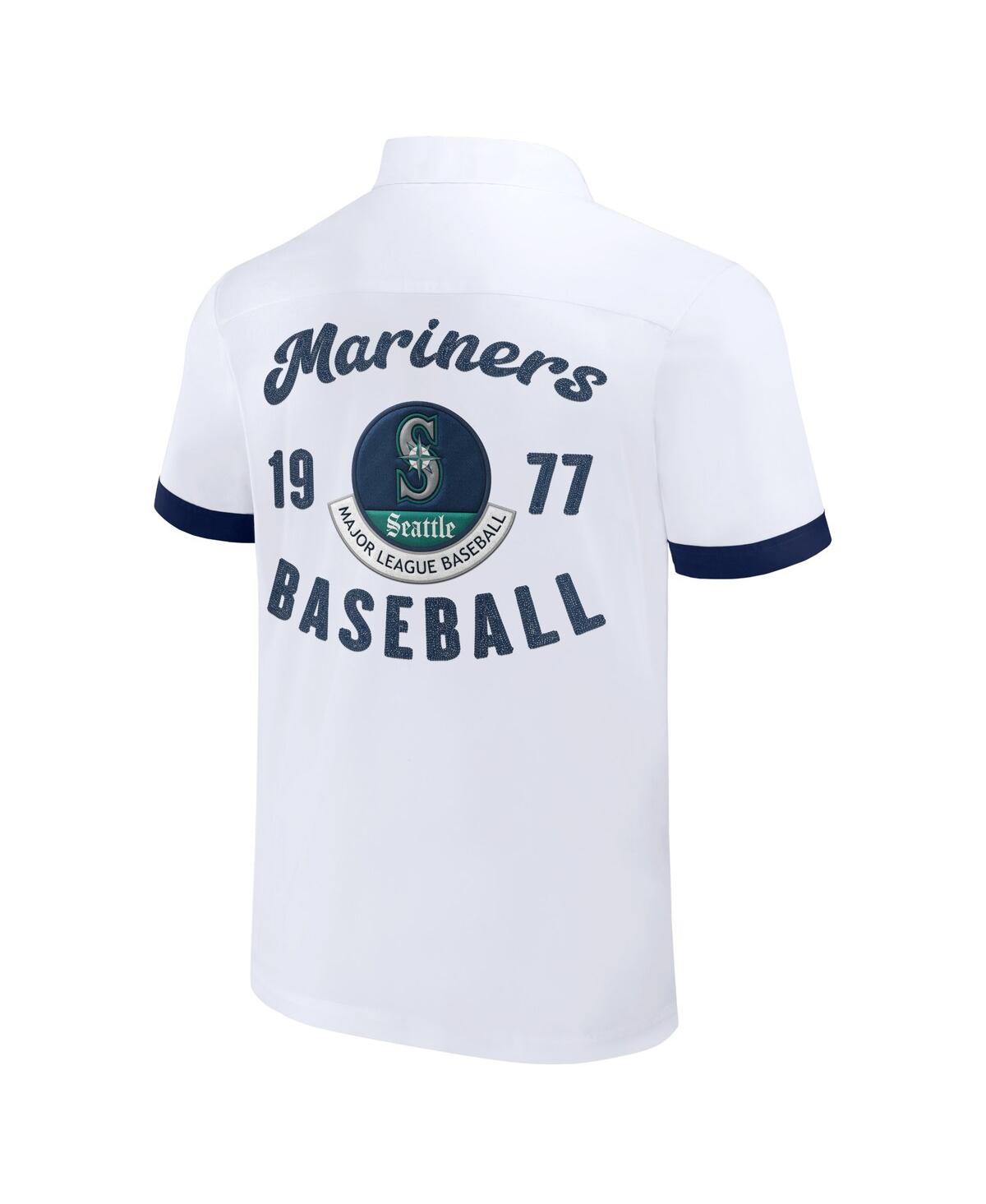 Shop Fanatics Men's Darius Rucker Collection By  White Seattle Mariners Bowling Button-up Shirt