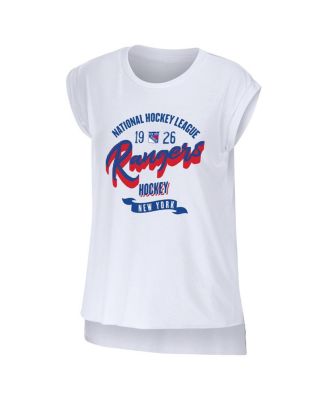 Women's White New York Rangers Domestic Tank Top