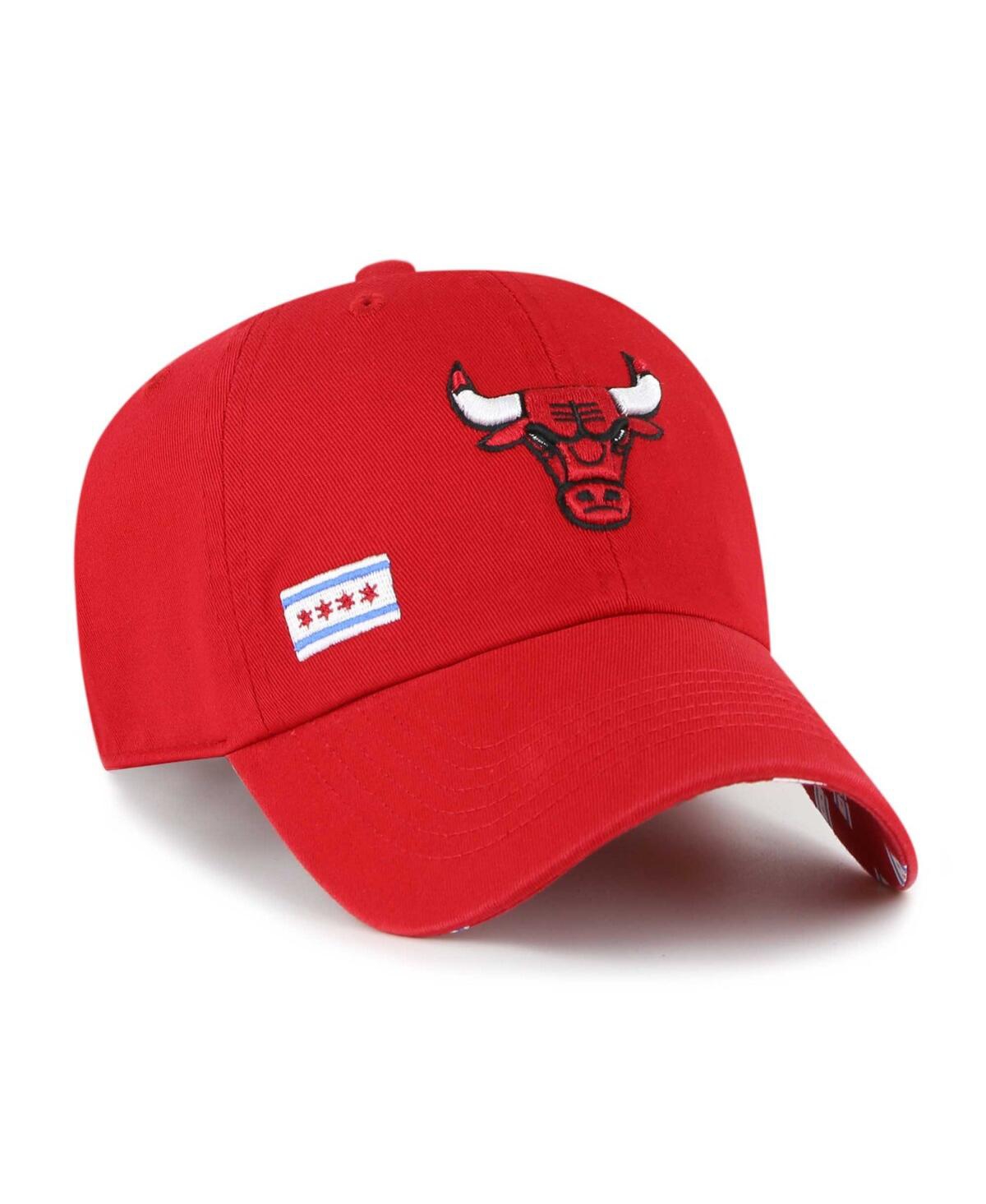 47 Brand Women's ' Red Chicago Bulls Confetti Undervisor Clean Up Adjustable Hat