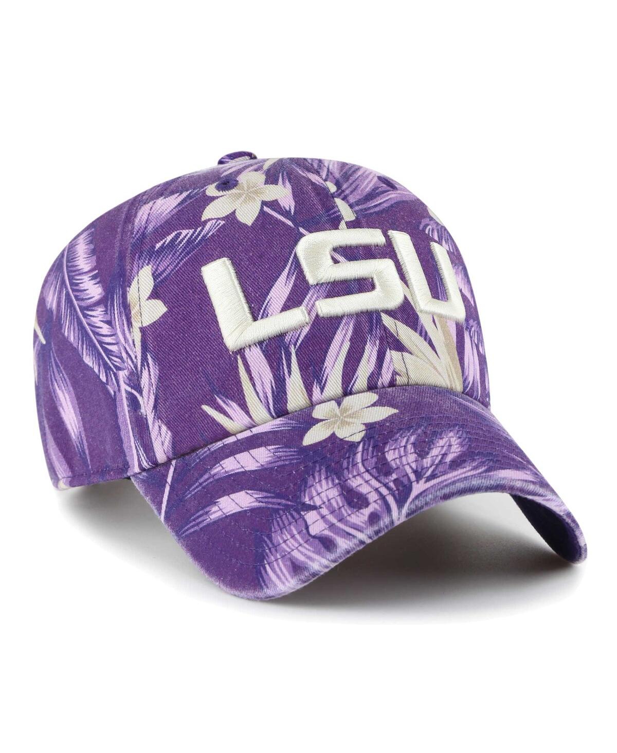 Shop 47 Brand Men's ' Purple Lsu Tigers Tropicalia Clean Up Adjustable Hat