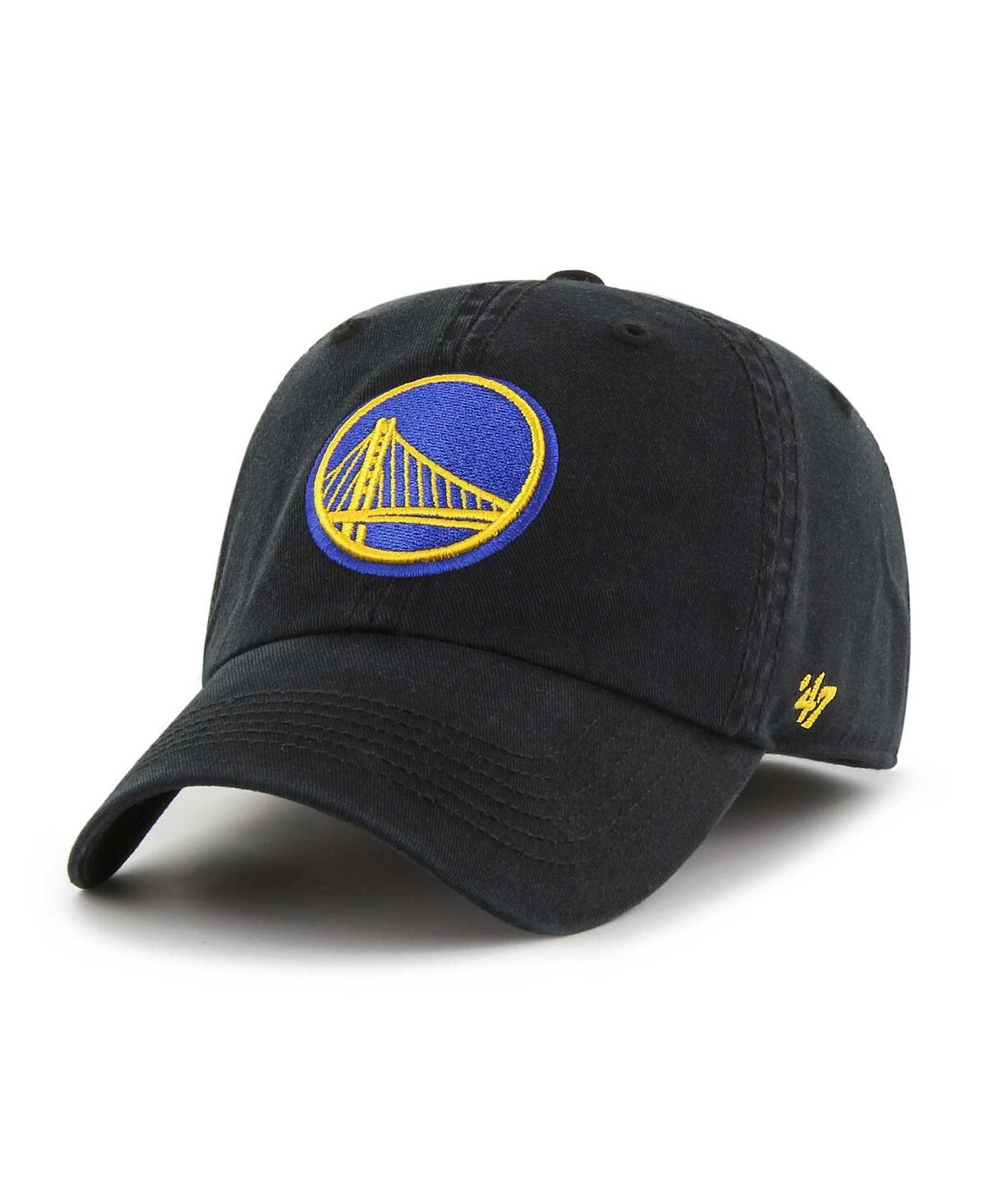 Shop 47 Brand Men's ' Black Golden State Warriors Classic Franchise Fitted Hat