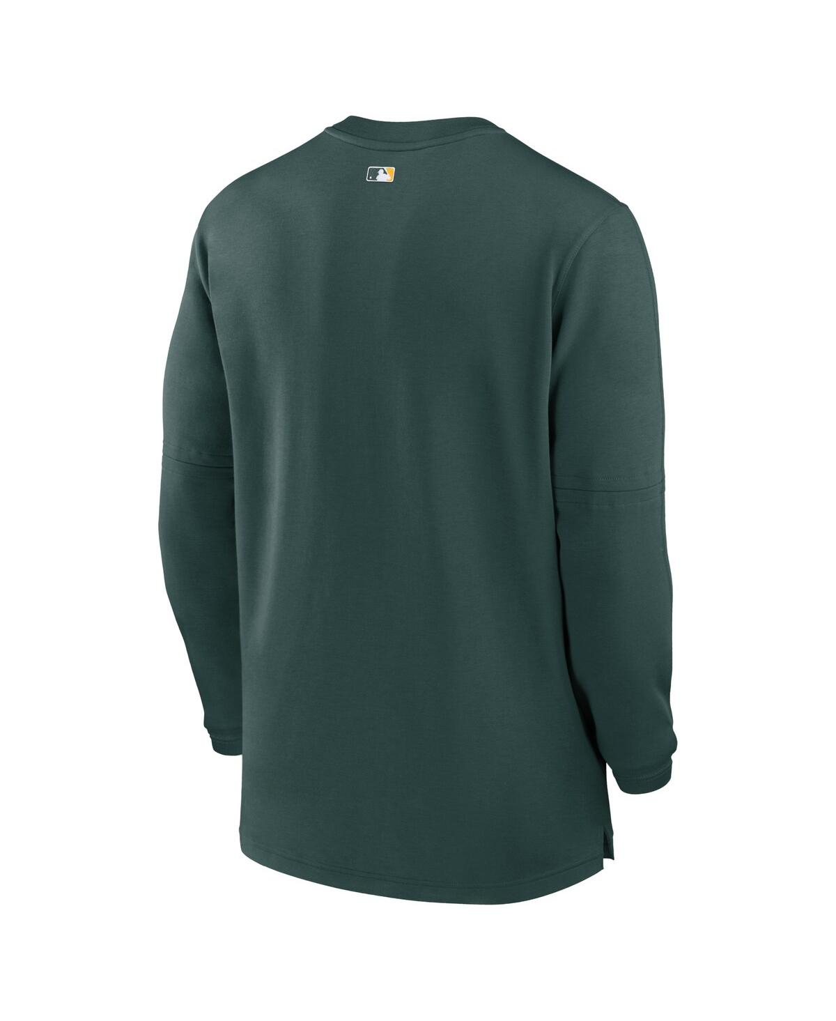 Men's NikeOakland Athletics Authentic Collection Game Time Performance Quarter-Zip Top - Green