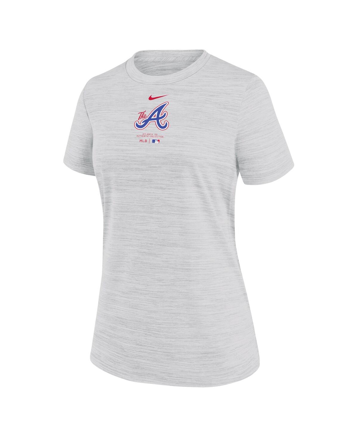 Shop Nike Women's  White Atlanta Braves City Connect Practice Velocity T-shirt