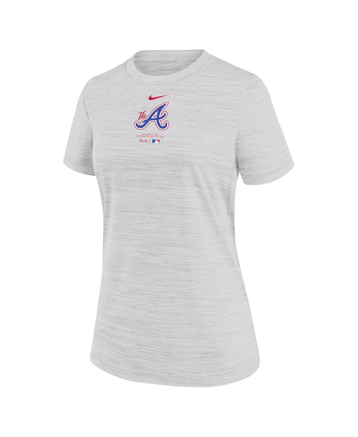 Women's NikeAtlanta Braves City Connect Practice Velocity T-shirt - White