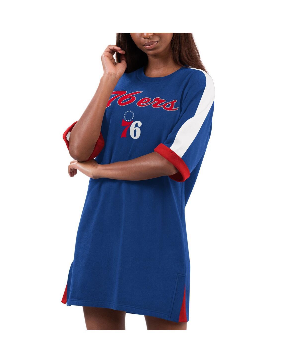 Women's G-iii 4Her by Carl Banks Royal Philadelphia 76ers Flag Sneaker Dress - Royal