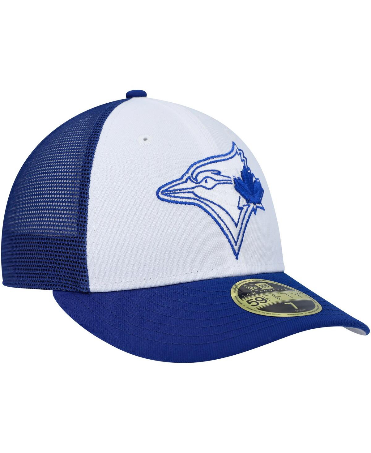New Era Men's  White, Royal Toronto Blue Jays 2023 On-field Batting Practice Low Profile 59fifty Fitt In White,royal