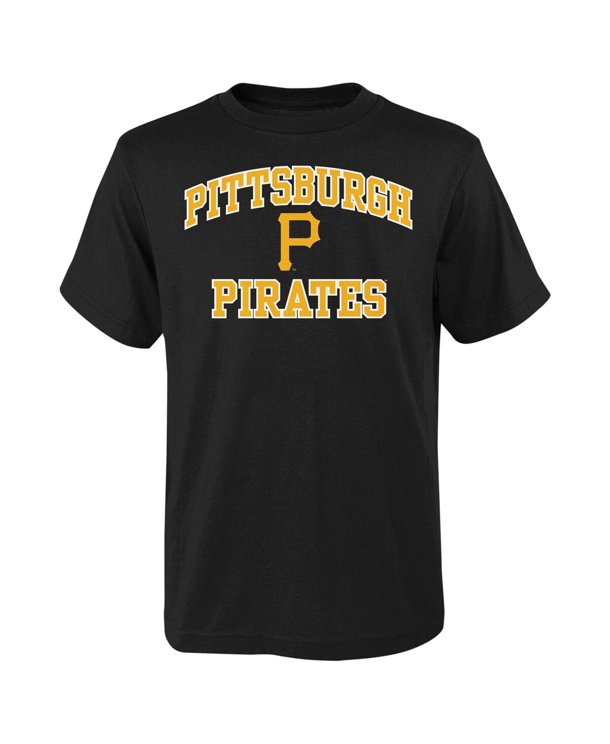 Outerstuff Kids' Big Boys  Black Pittsburgh Pirates Heart And Soul T-shirt