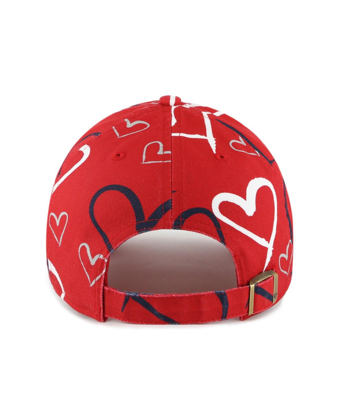 Shop 47 Brand Girls Youth ' Red Washington Nationals Adore Clean Up Adjustable Hat