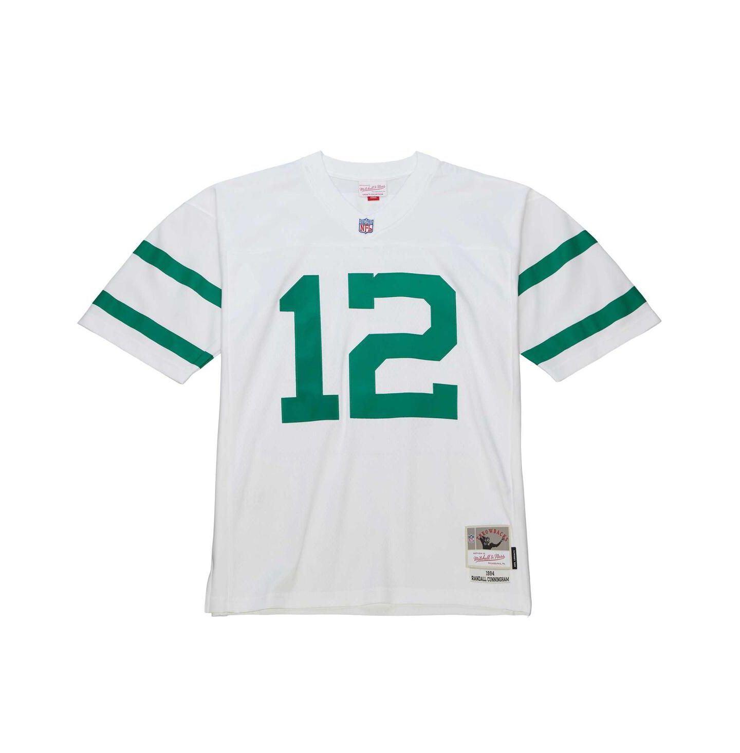 Мужской топ Mitchell & Ness Randall Cunningham White Philadelphia Eagles Legacy Replica Jersey — фото 3