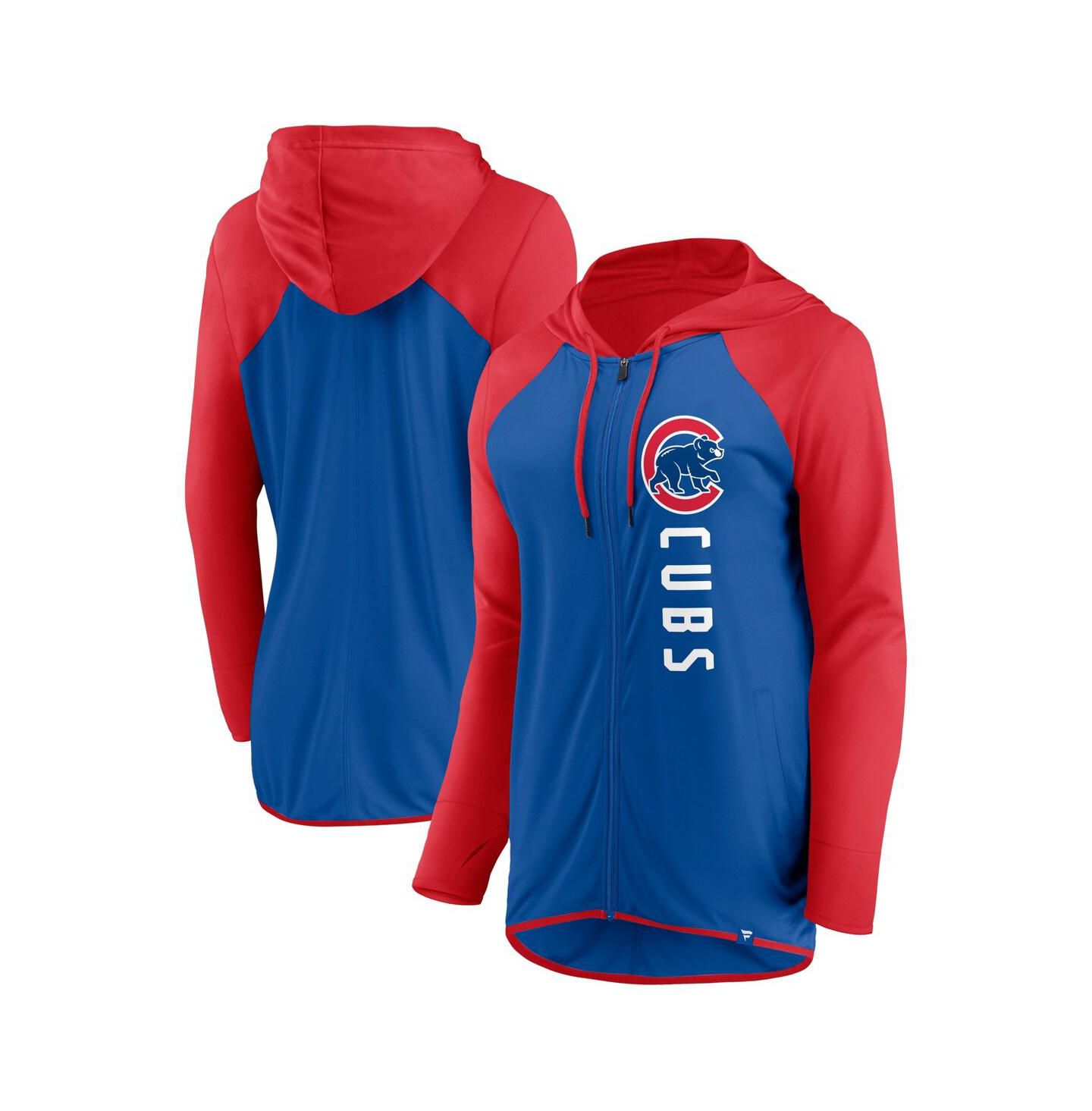 Женская куртка Fanatics Royal, Red Chicago Cubs Forever Fan Full-Zip Hoodie Jacket — фото 1