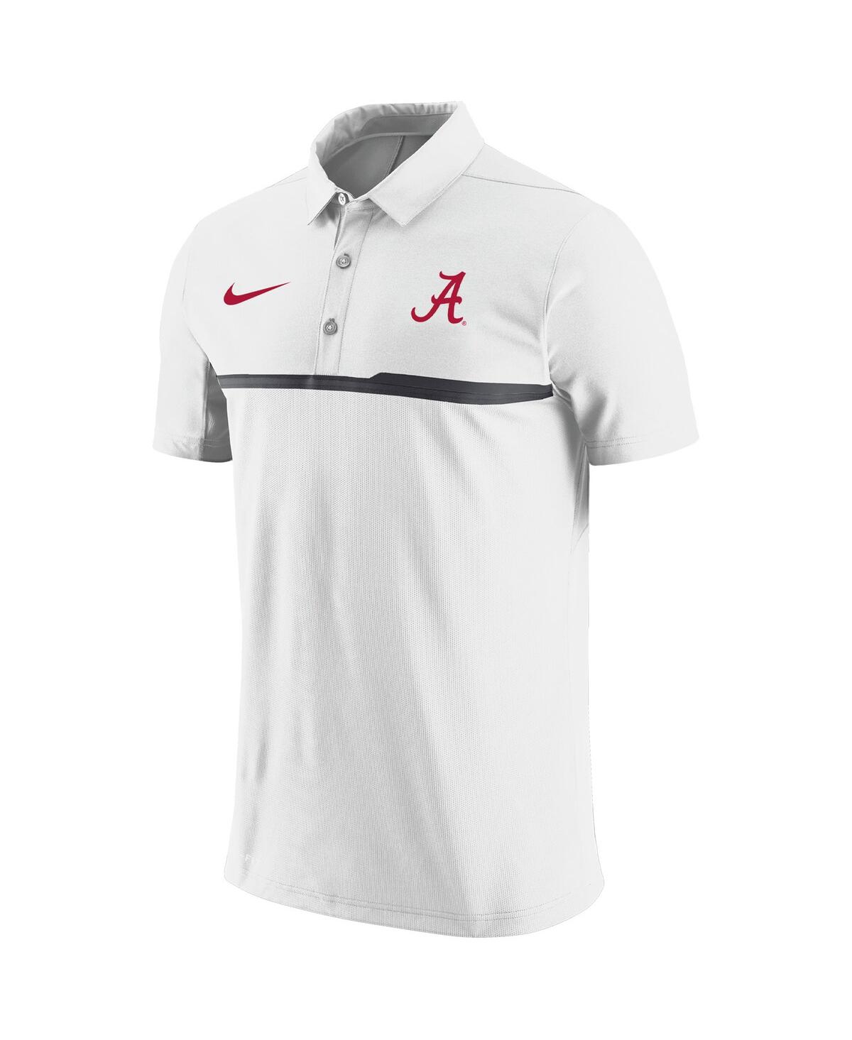 Shop Nike Men's  White Alabama Crimson Tide Coaches Performance Polo Shirt