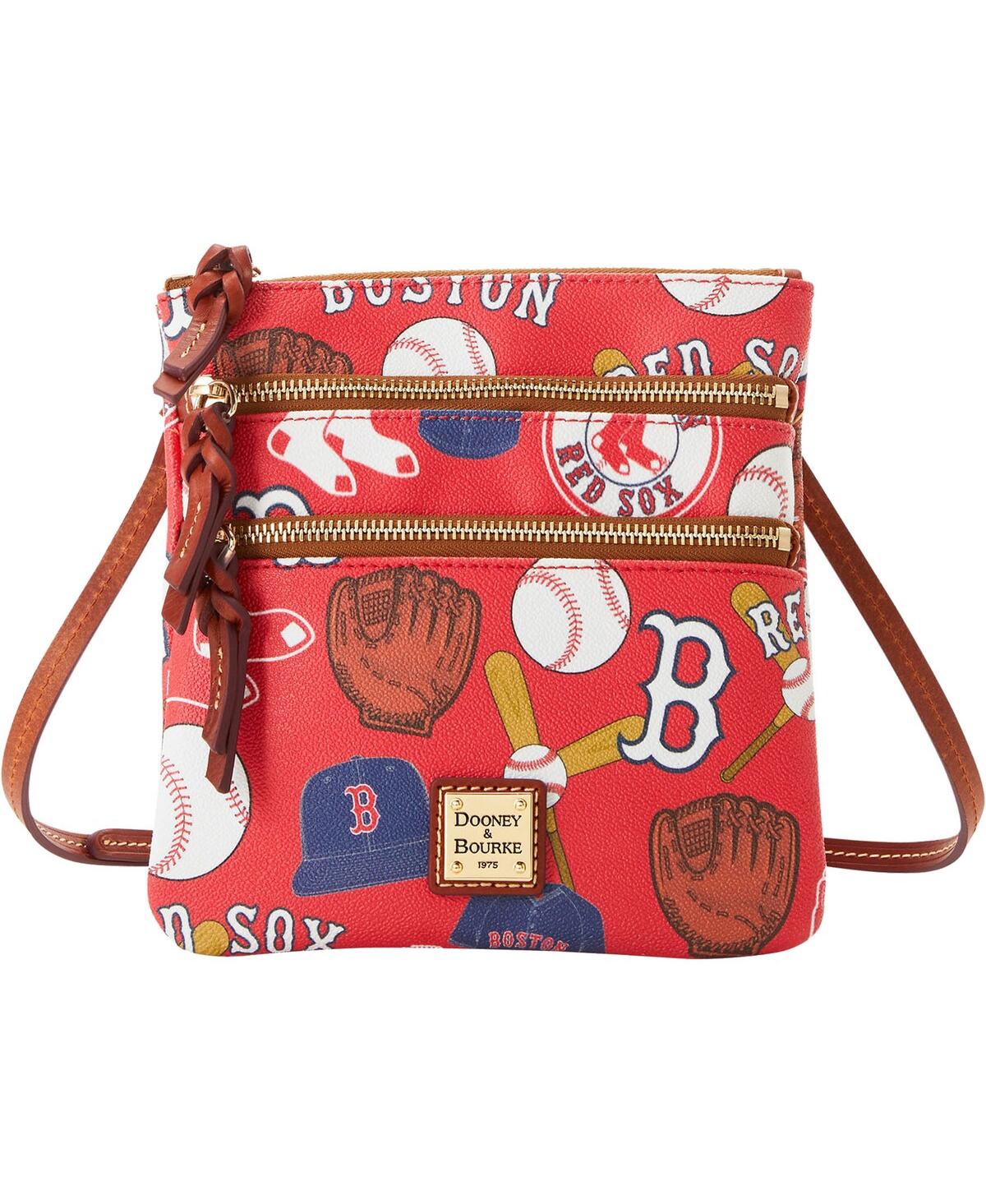 Dooney & Bourke Washington Nationals Game Day Triple Zip Crossbody Purse In Red
