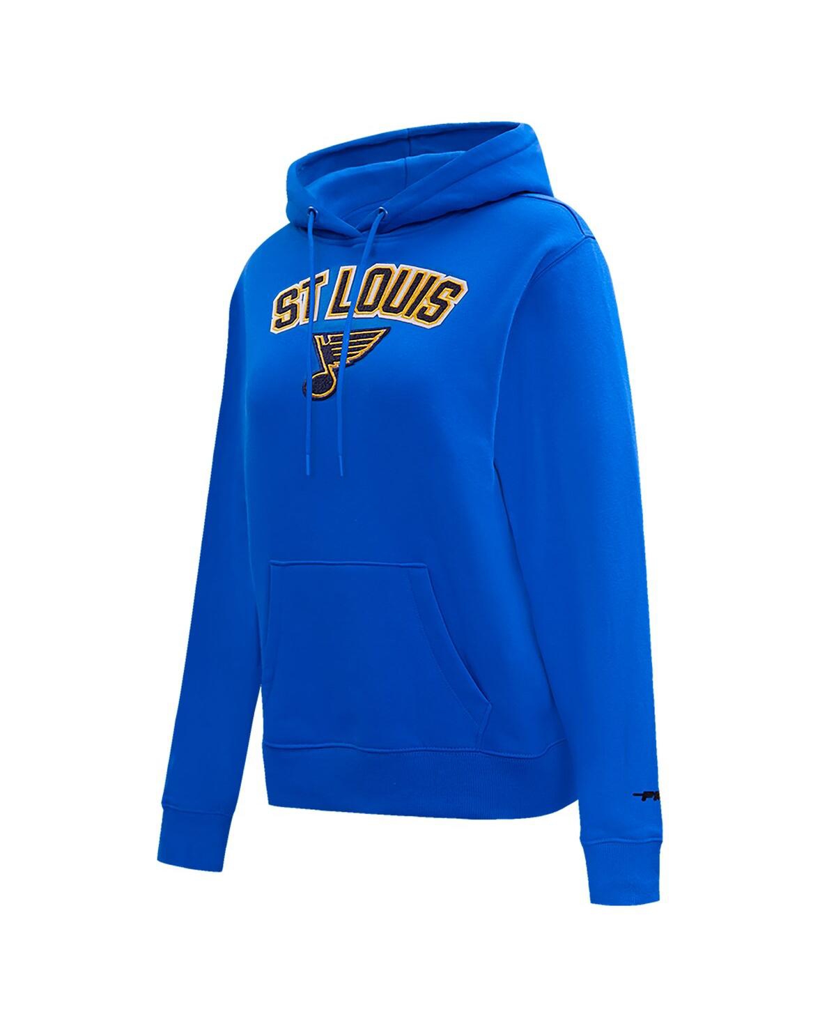 Women's Pro StandardSt. Louis Blues Classic Chenille Pullover Hoodie - Blue
