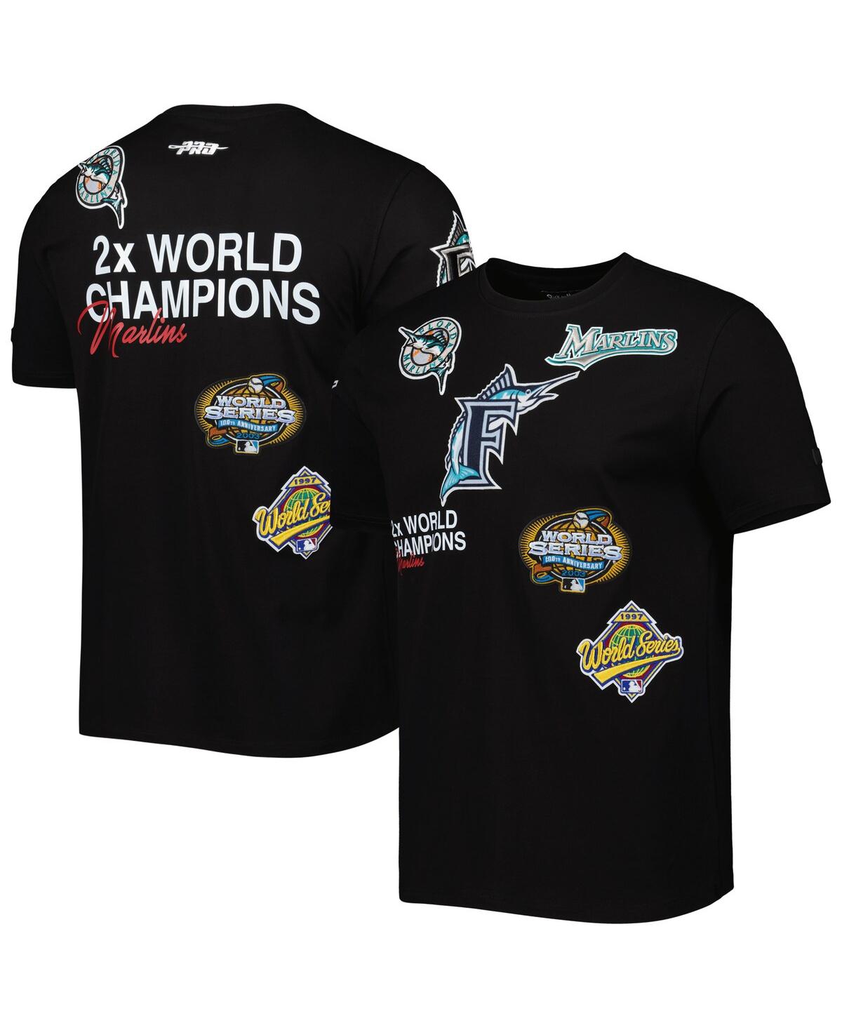 Pro Standard Men's  Black Florida Marlins Championship T-shirt