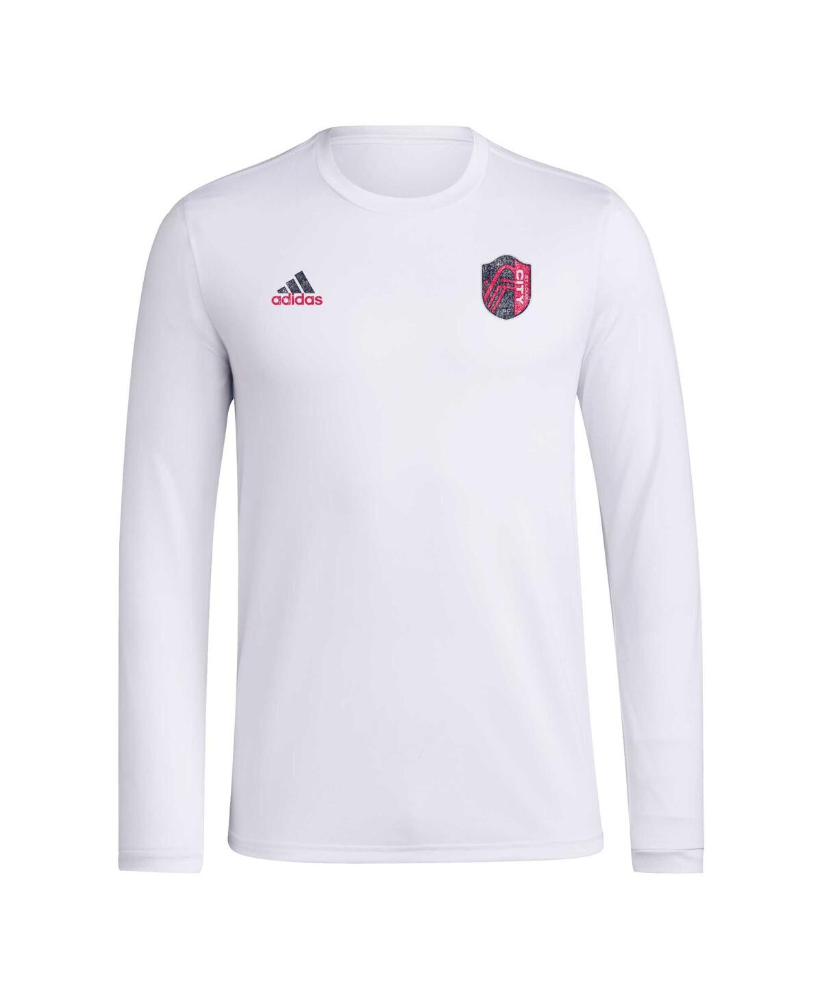 Men's adidasDistressed St. Louis City Sc Local Stoic Long Sleeve T-shirt - White