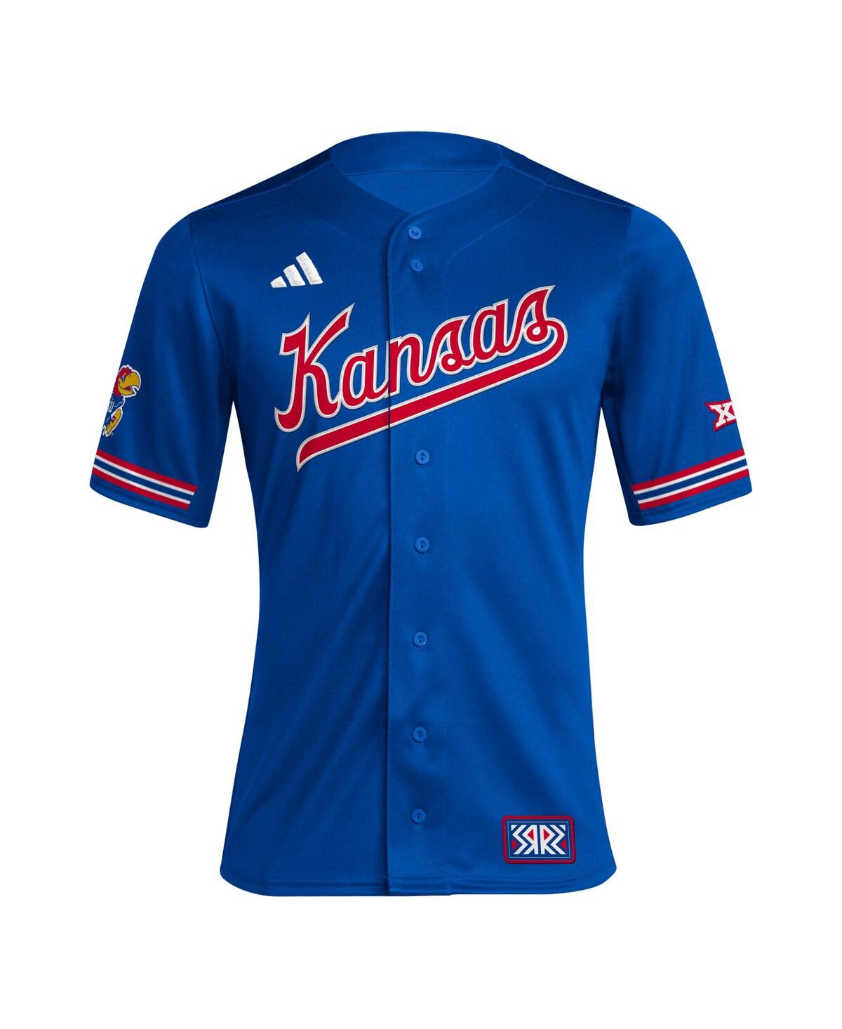 Men's adidasKansas Jayhawks Reverse Retro Replica Baseball Jersey - Royal