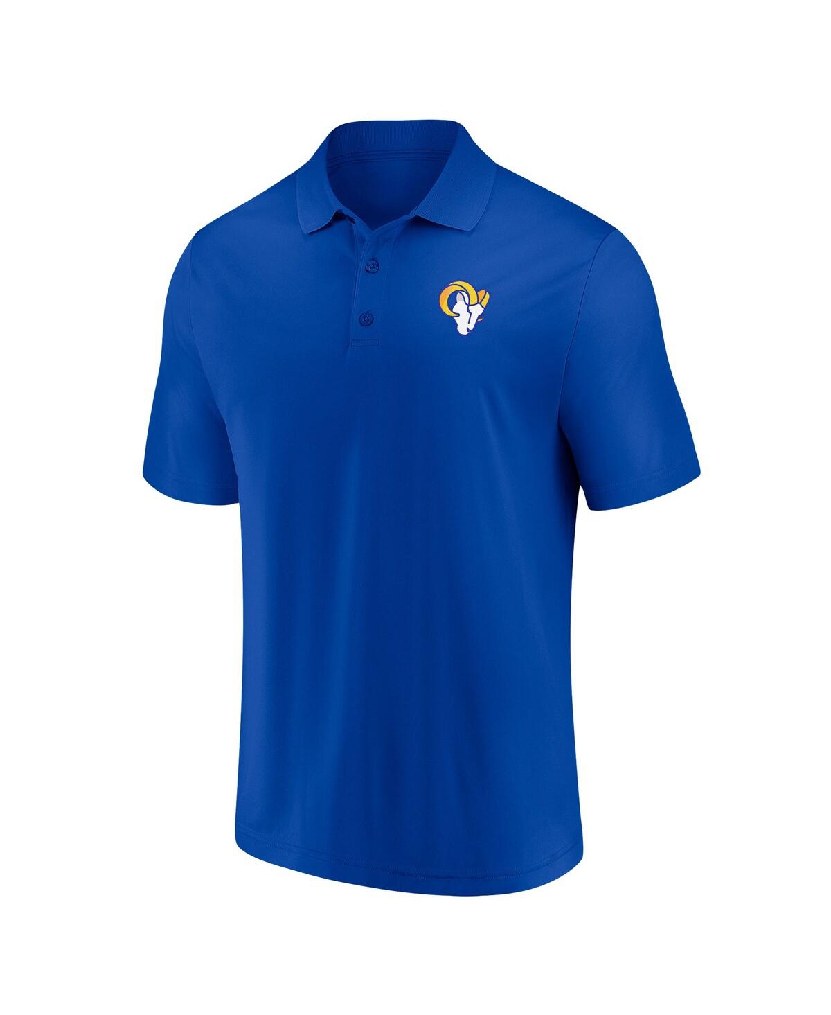 Shop Fanatics Men's  Royal Los Angeles Rams Component Polo Shirt