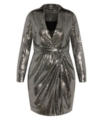 Plus Size Sequin Glow Dress