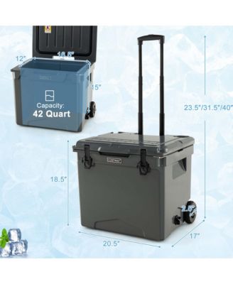 42 Qt Portable Cooler Roto Molded Ice Chest Insulated 5-7 Days