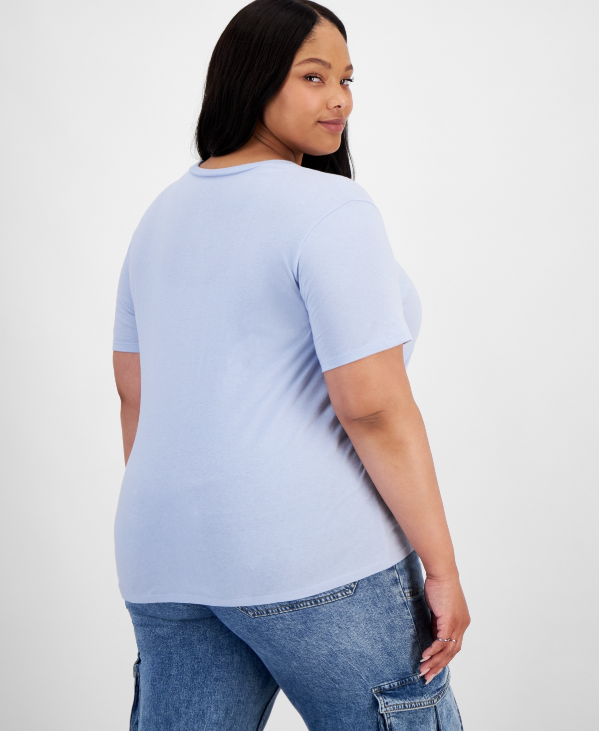 Disney Trendy Plus Size Tropical Mickey And Minnie Graphic T-Shirt