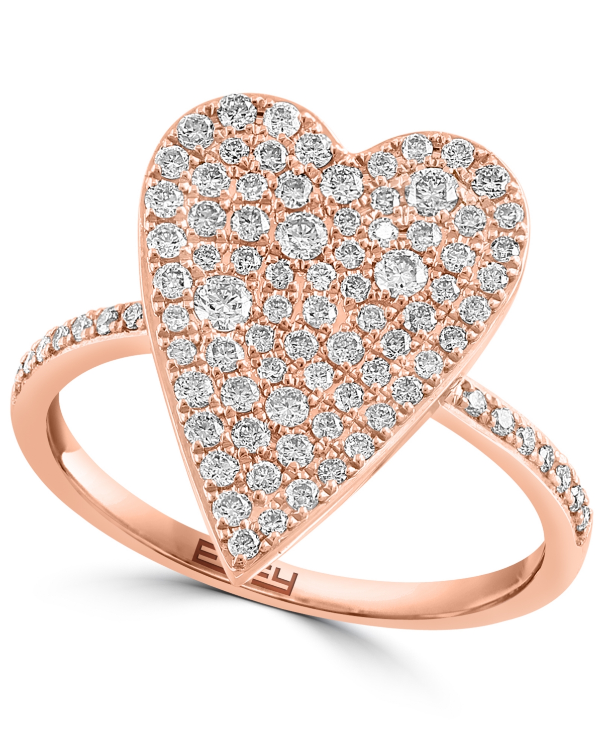 Effy Diamond Heart Ring (5/8 ct. t.w.) in 14k Rose Gold - Rose Gld