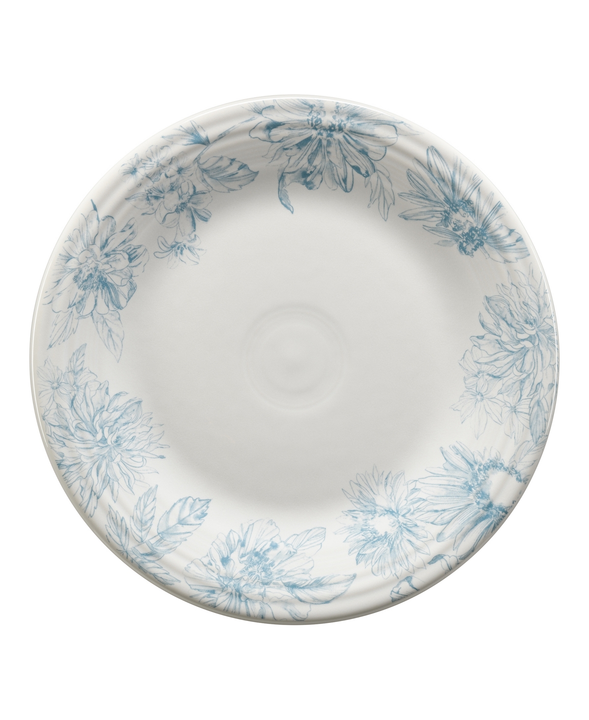Botanical Floral Classic Dinner Plate - Open White