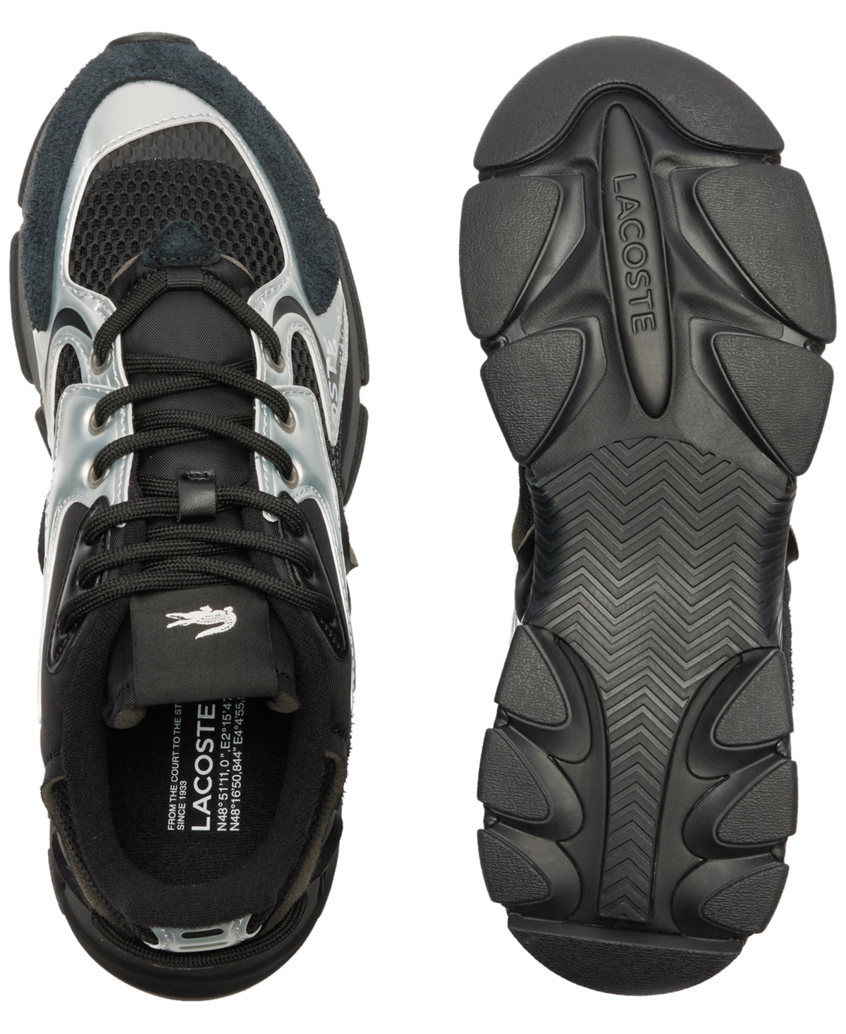 Lacoste Men's L003 Neo Lace-Up Sneakers - 312 Black/white