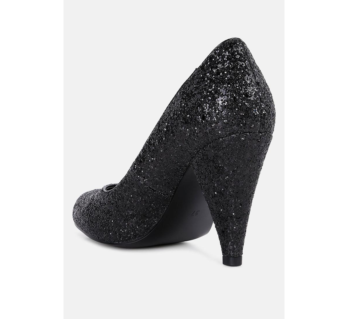 Sugar Plum Glitter Conical Heel Pumps