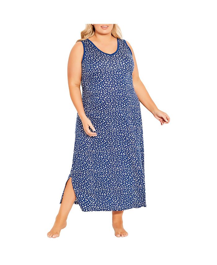 AVENUE Plus Size Summer Love Sleep Maxi Dress Macy's