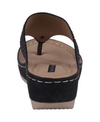 Women's Wagner Embellished Thong Wedge Sandals