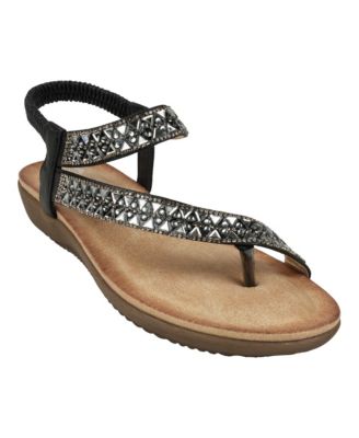 Women's Reille Jeweled Asymmetrical Flat Sandals