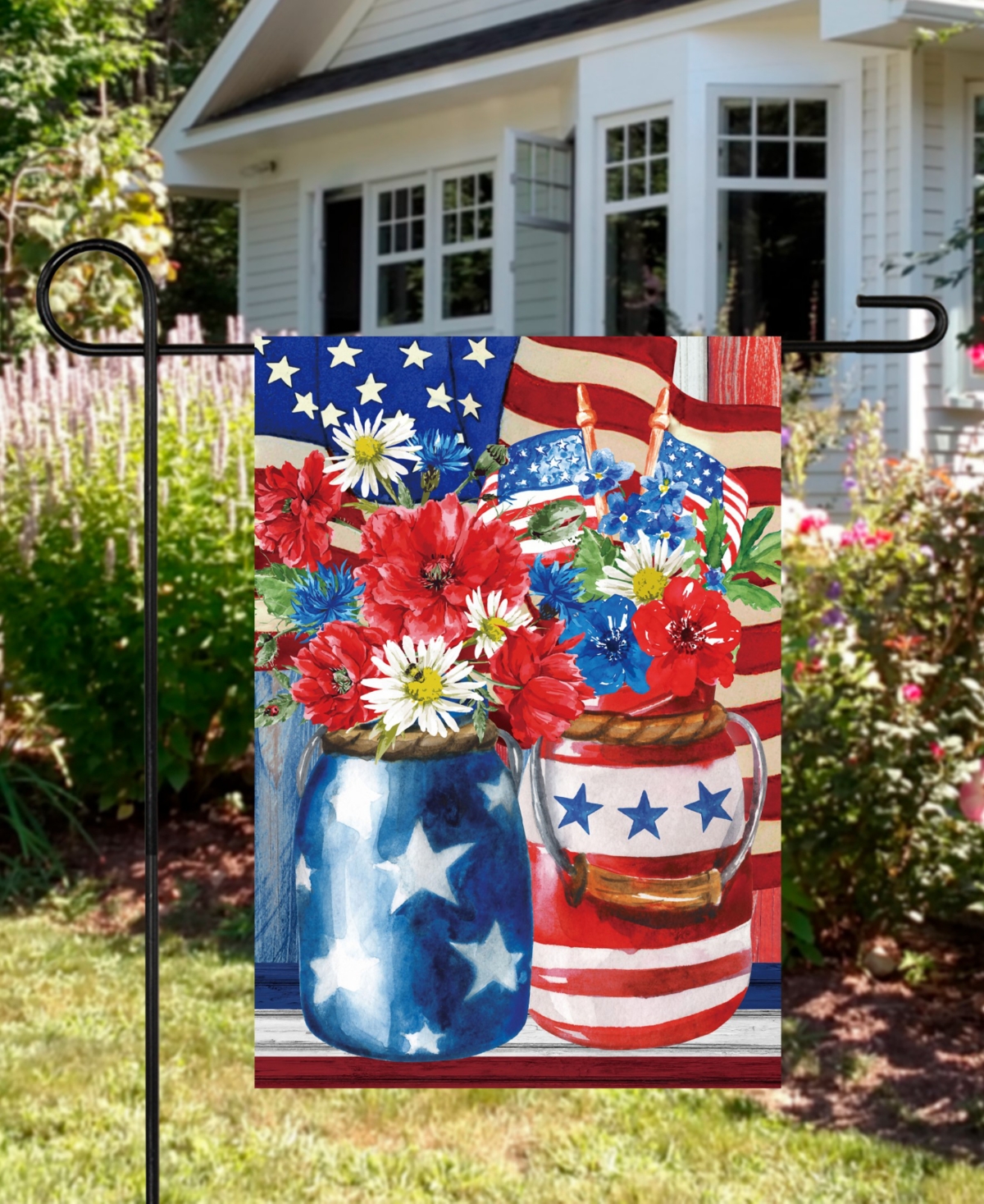 Northlight Floral Bouquet Outdoor Americana Garden Flag, 18" x 12.5"