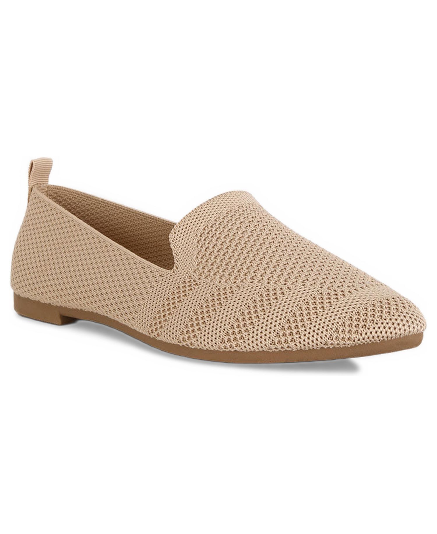 Womens Akili Knit Textile Solid Flats