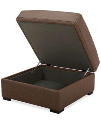Radley 36" Leather Storage Ottoman, Created for Macy's