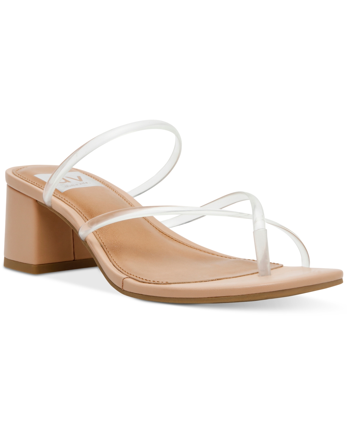 Women's Lumena Strappy Slide Block-Heel Sandals - White