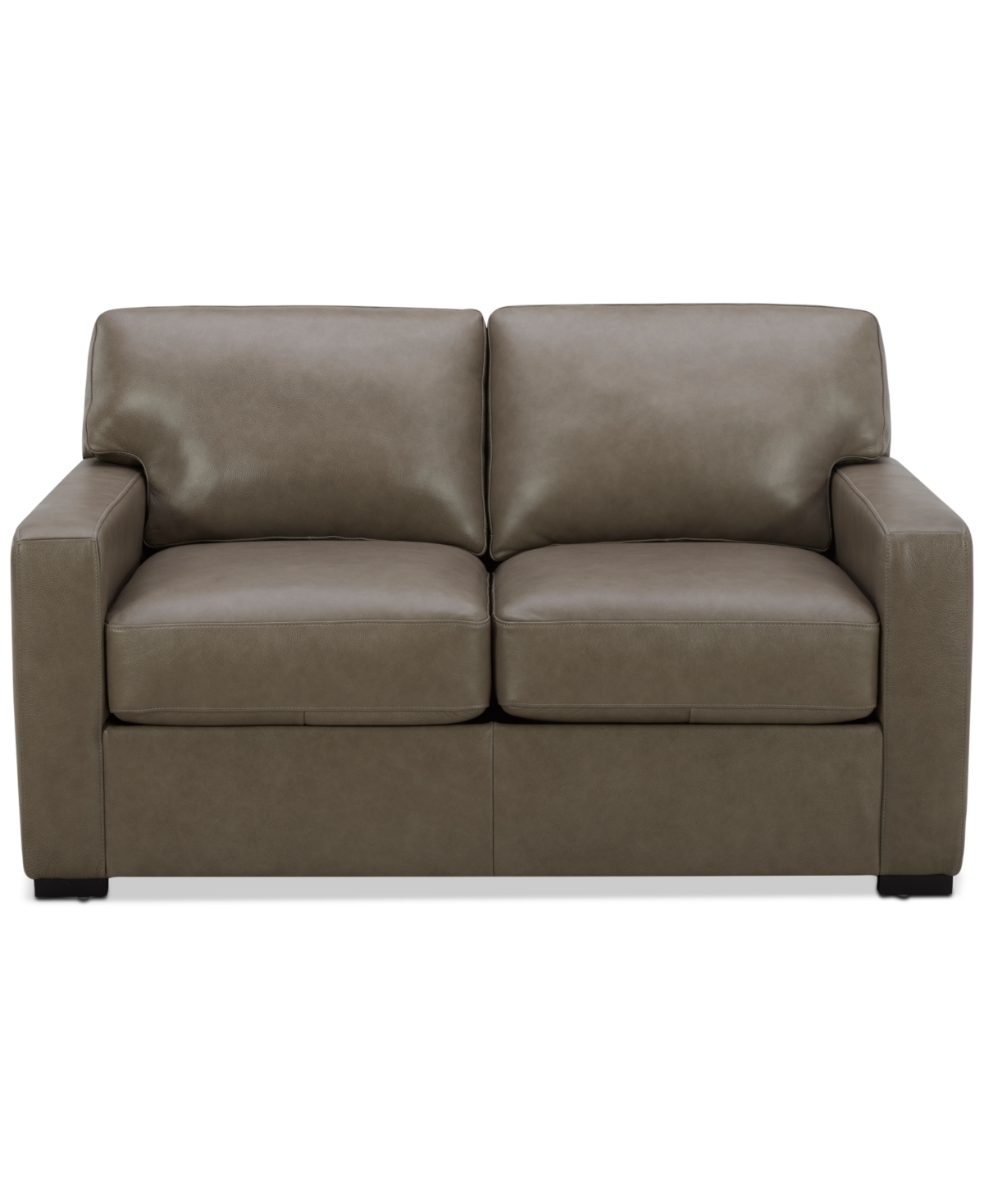 Macy's Radley 61" Leather Loveseat, Created For  In Taupe