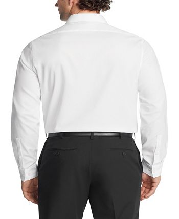 Calvin Klein Men's Dot Print Slim Fit Dress Shirt White Size XL