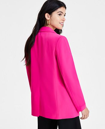 Bar III Women's Open Front Blazer Black Size 1X