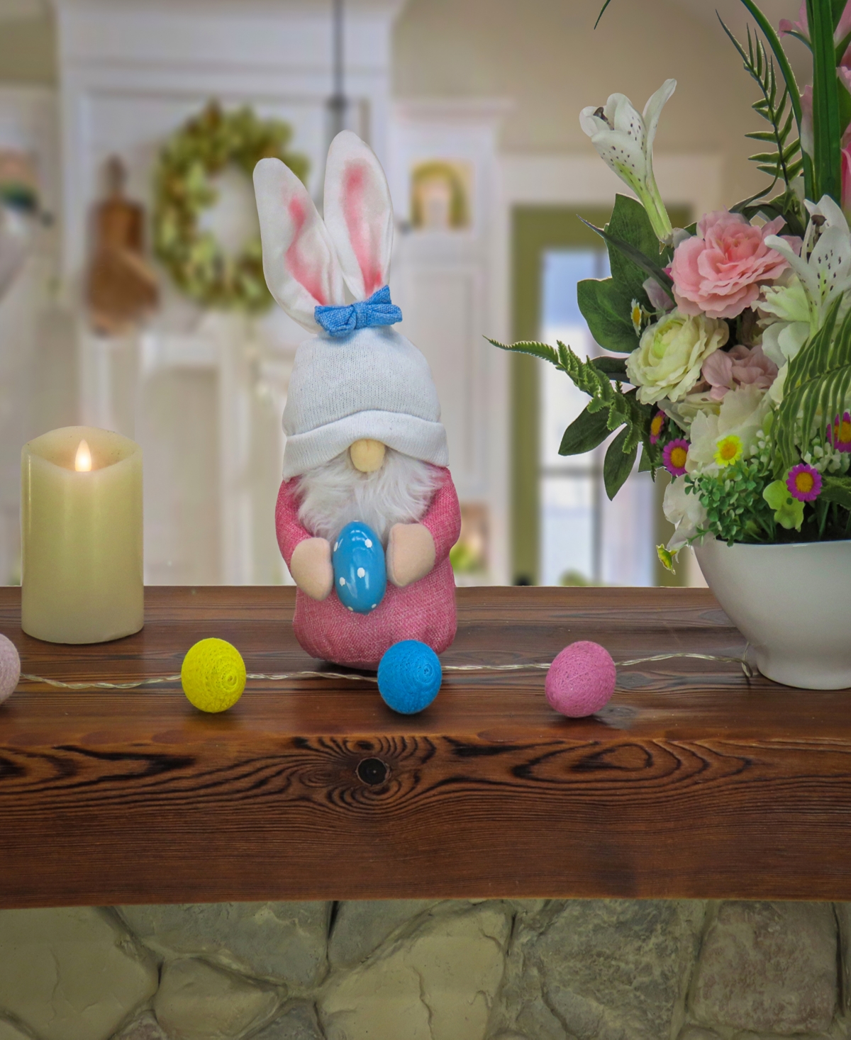 National Tree Company Easter Bunny Gnome with Egg