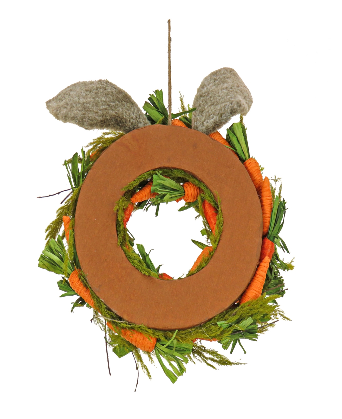 National Tree Company Carrots Wreath with Bunny Ears