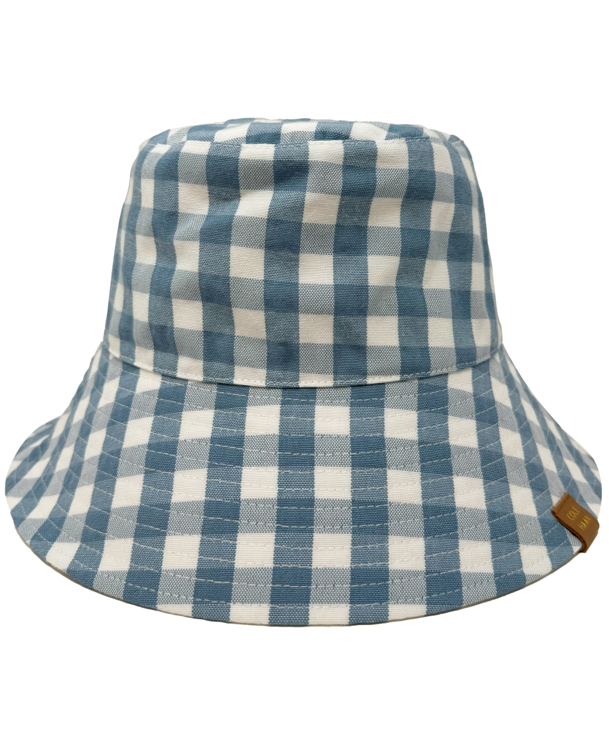 Shop Cole Haan Gingham Reversible Bucket Hat In Heather Gingham