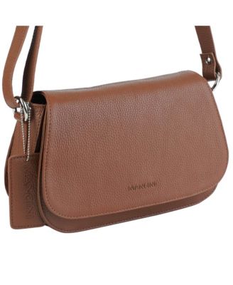 Pebbled Isabella Leather Crossbody Handbag