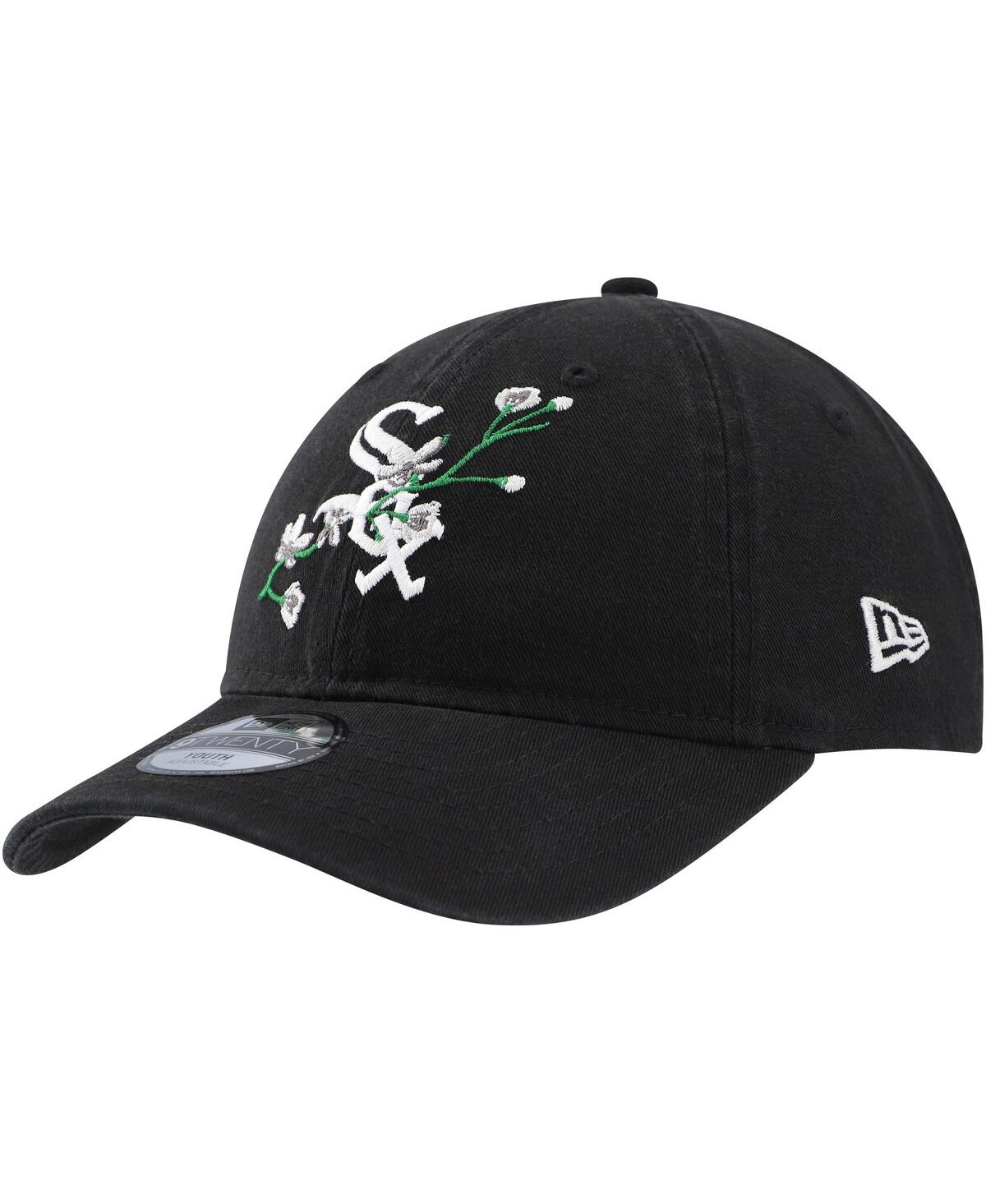 New Era Kids' Youth Boys And Girls  Black Chicago White Sox Game Day Bloom 9twenty Adjustable Hat