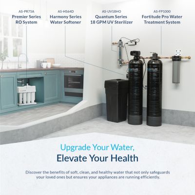 Premier Advanced Series | 4-Stage Reverse Osmosis Water Filtration System with Brushed Nickel Faucet, 75 GPD